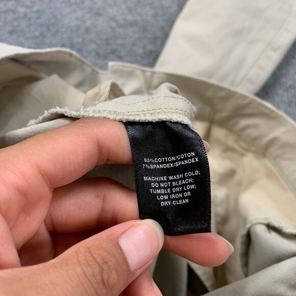 Lafayette 148 NY Pants Womens 2 Khaki Cotton Blend Stretch Straight Zip Fly - Picture 7 of 11